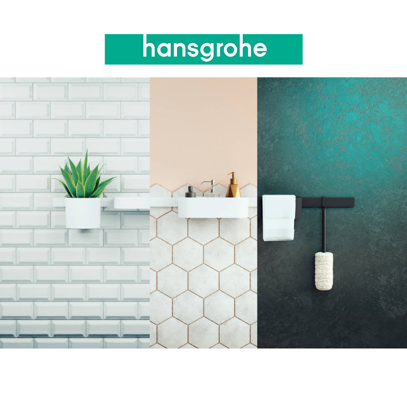 Móc treo khăn đôi HANSGROHE WallStoris 27929