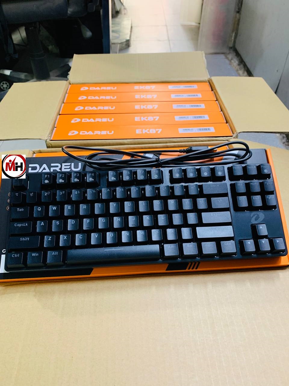 Bàn phím cơ Dareu EK87 Đen -Back Gaming MULTI-LED