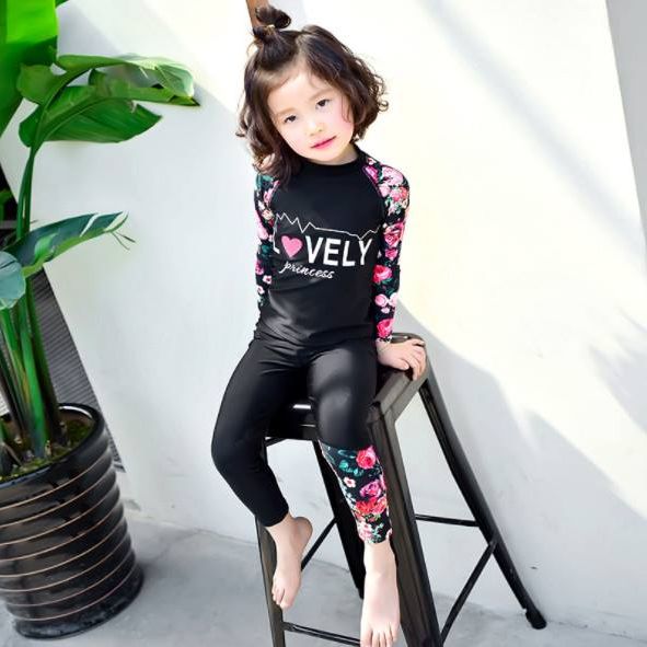 Bộ đồ bơi bé gái quần áo dài tay