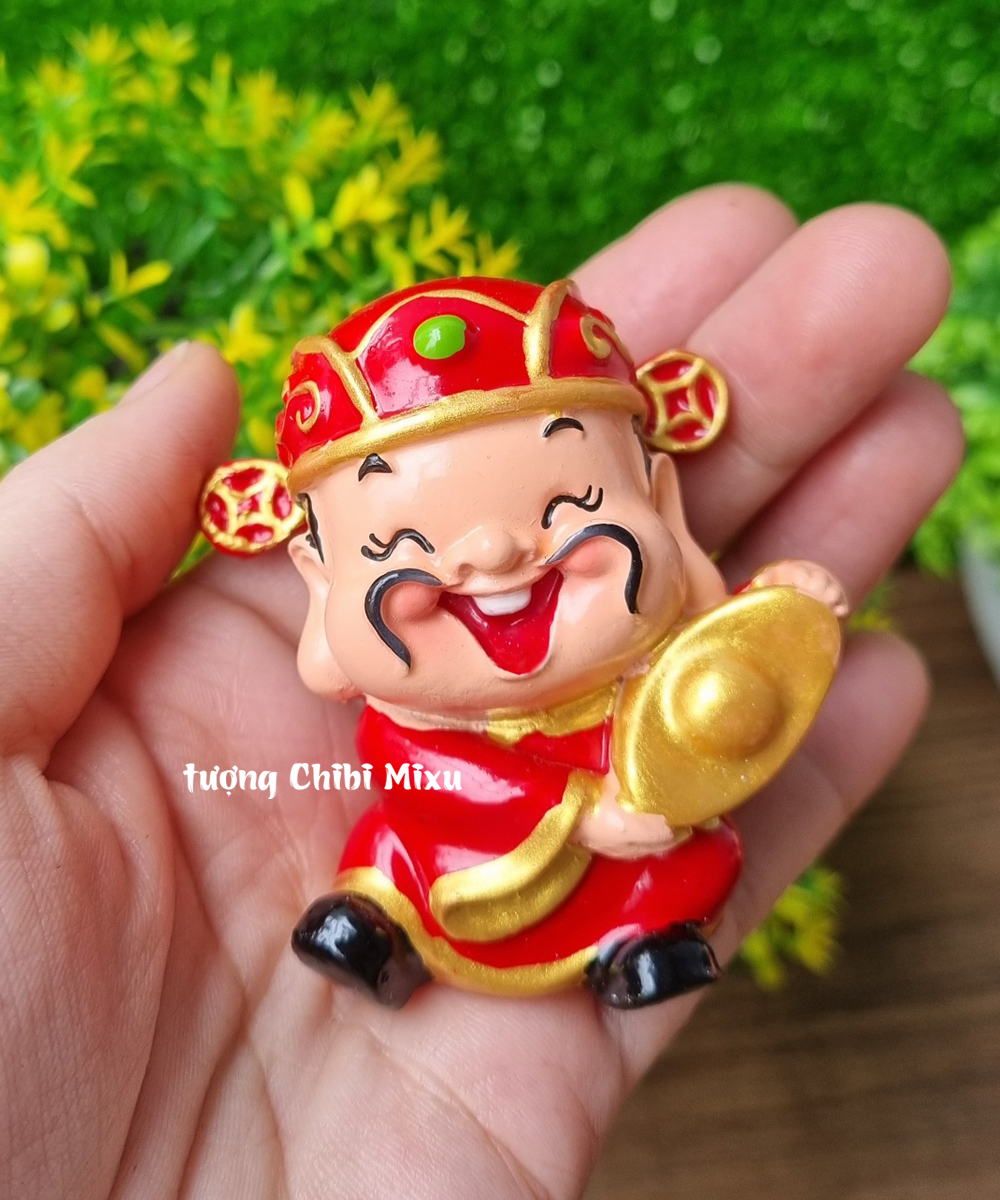 Bộ đôi tượng Thần Tài - Thổ Địa 6cm