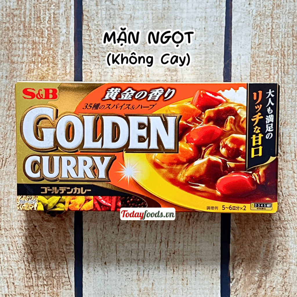 Viên Cà Ri Nhật Java Curry | Golden Curry vị Cay Vừa / Mặn Ngọt (hộp 5-6 phần ăn) (Viên nấu cà ri)