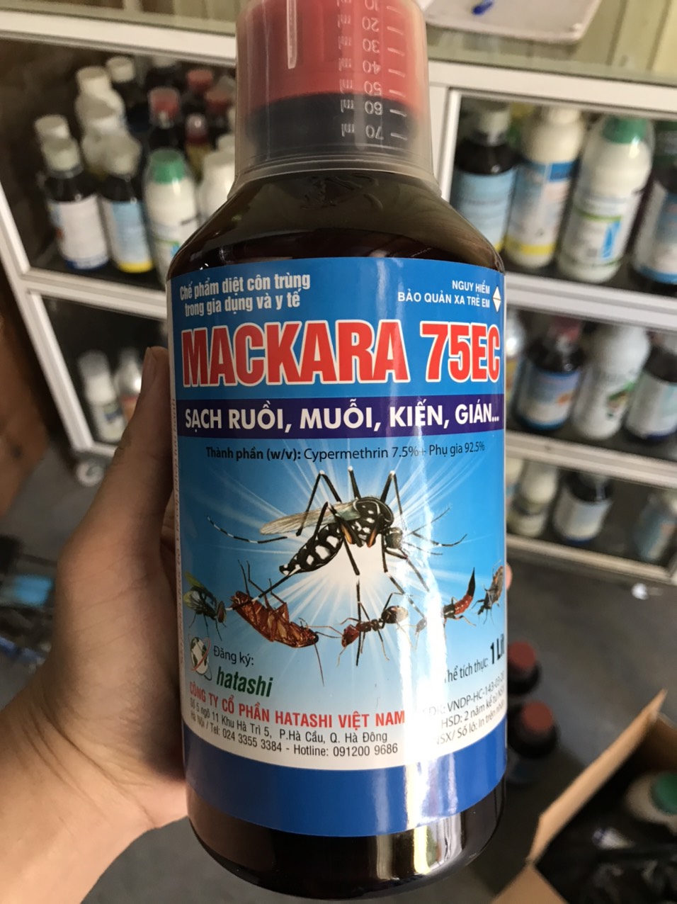 Thuốc diệt muỗi kiến gián Mackara 1000ml