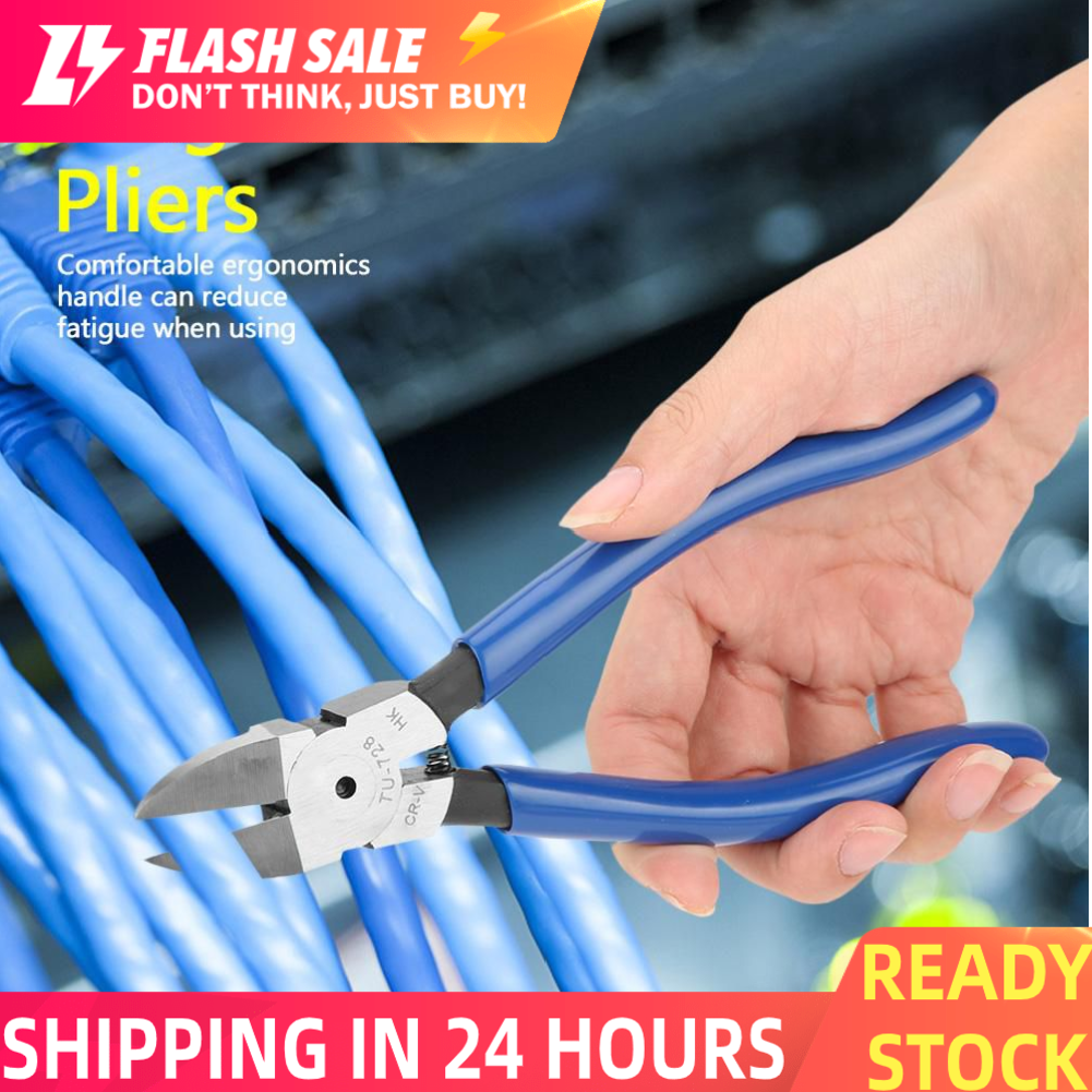 8inch Blue Diagonal Pliers Cable Nose Cutting Nippers Diagonal Pliers Wire Cutter Tool