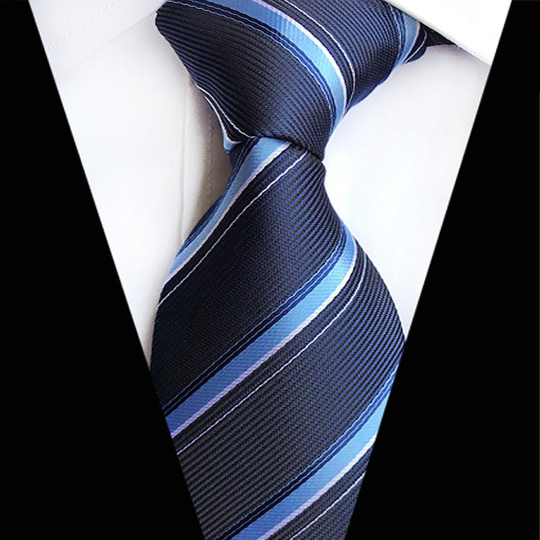 20 Styles Men's Solid Color Tie Stripe Polyester Silk 1200 Ultra High Density Knitting Classic 8CM Wide  Jacquard Woven Necktie Gentleman Suit Accessories For Business Party Wedding