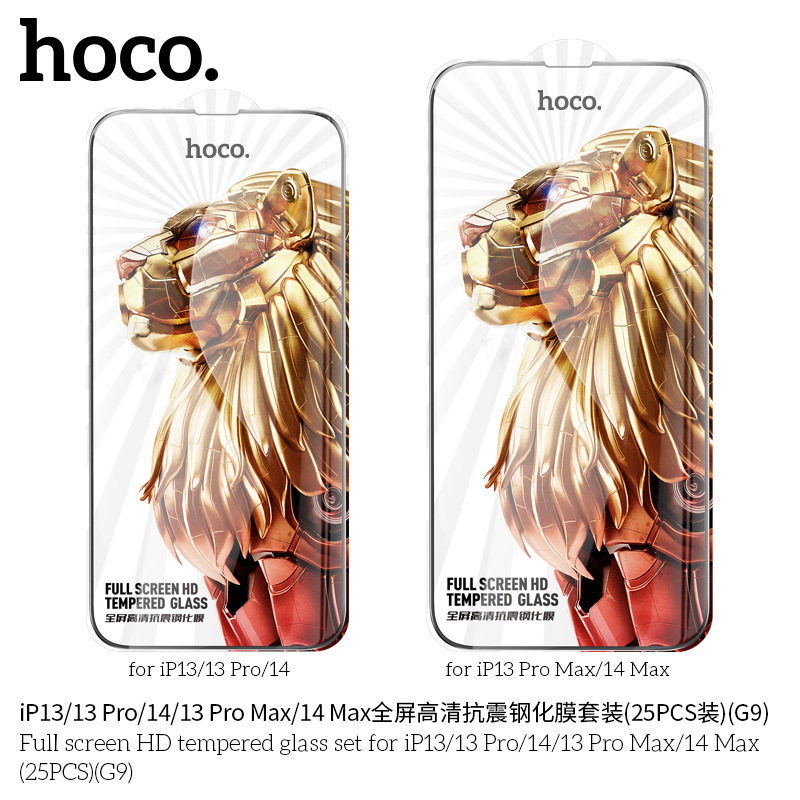 Kính cường lực full màn hình Hoco G9 cho iPhone từ 6 đến 16 Pro Max (Đen) - Phụ Kiện 1986