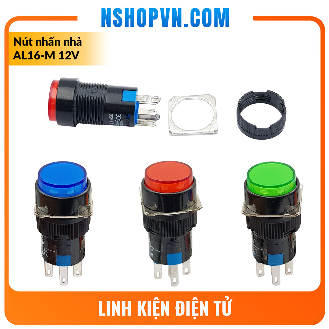 Nút nhấn có đèn AL6-M 12V