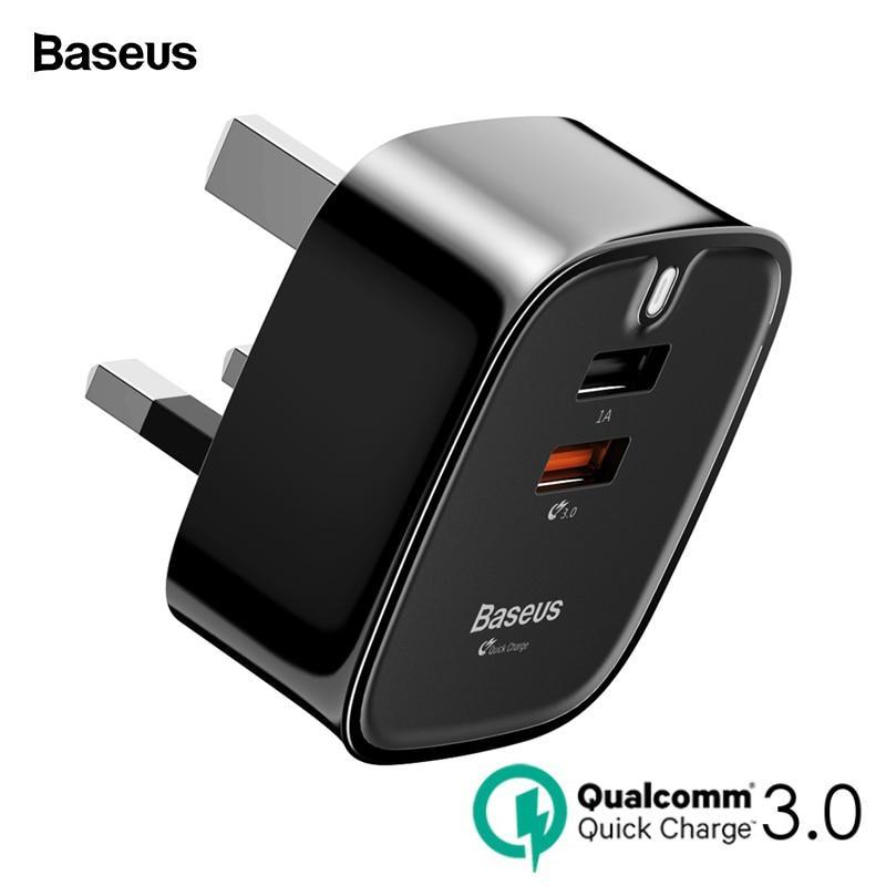 Baseus Bộ sạc USB Sạc nhanh 3.0 Bộ sạc tường Turbo Anh cắm QC3.0 Bộ sạc nhanh cho máy tính bảng Samsung Điện thoại di động