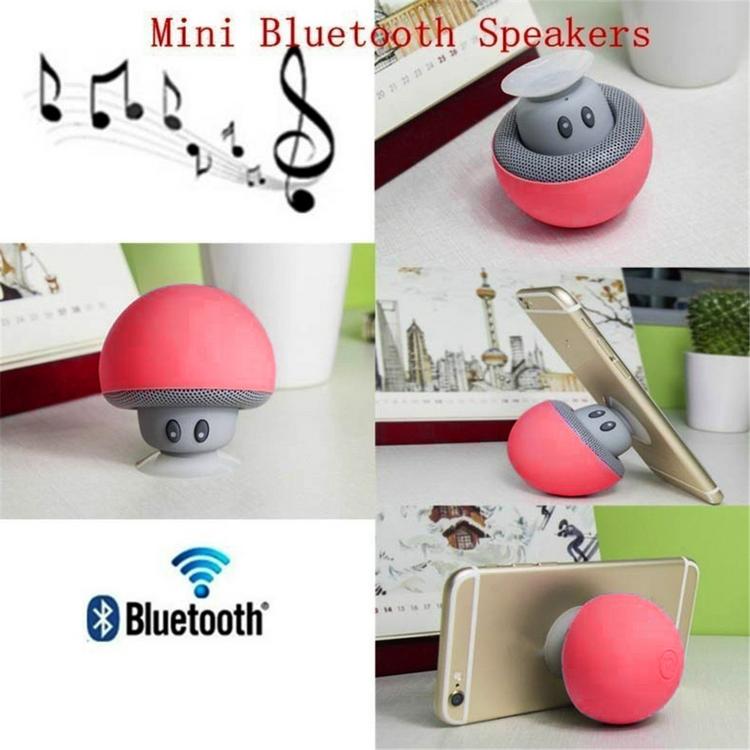 Loa Bluetooth kiêm giá đỡ điện thoại hút chân không hình nấm siêu dễ thương