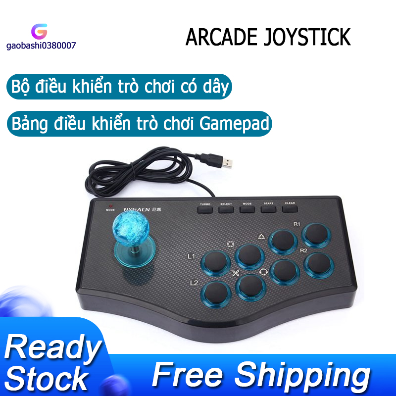 Bộ điều khiển trò chơi có dây Trò chơi Rocker USB Arcade Cần điều khiển USBF Thanh cho máy tính PS3 Máy tính PC Gamepad Bảng điều khiển trò chơi