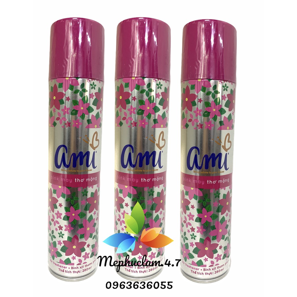 Xịt phòng Ami 280ml [ 6 Mùi Vị ]