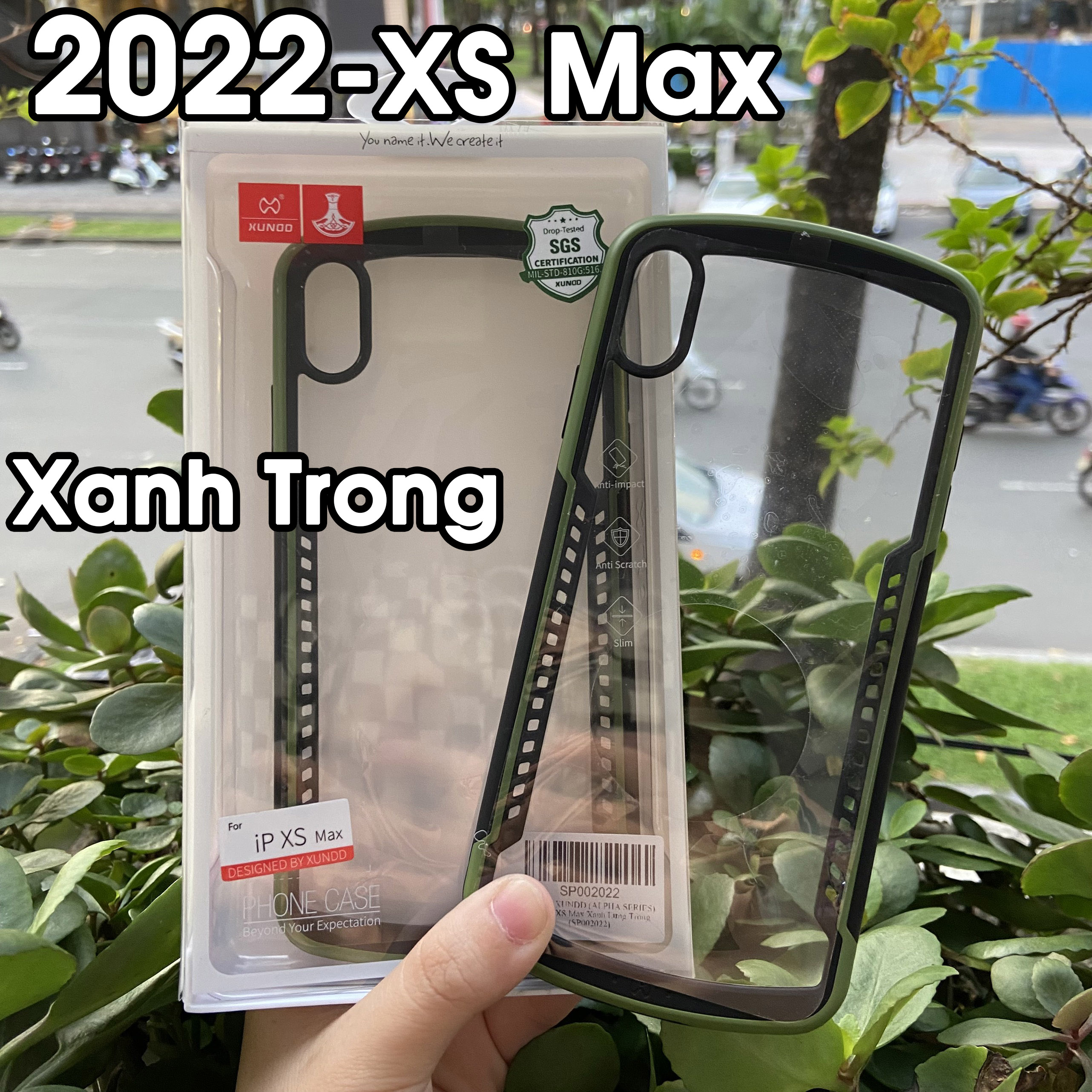 [Hỏa Tốc HCM] Ốp lưng XUNDD iPhone XS Max - Chống shock, Mặt lưng trong, Cạnh tản nhiệt - Alpha Series ( Đen / Xanh )