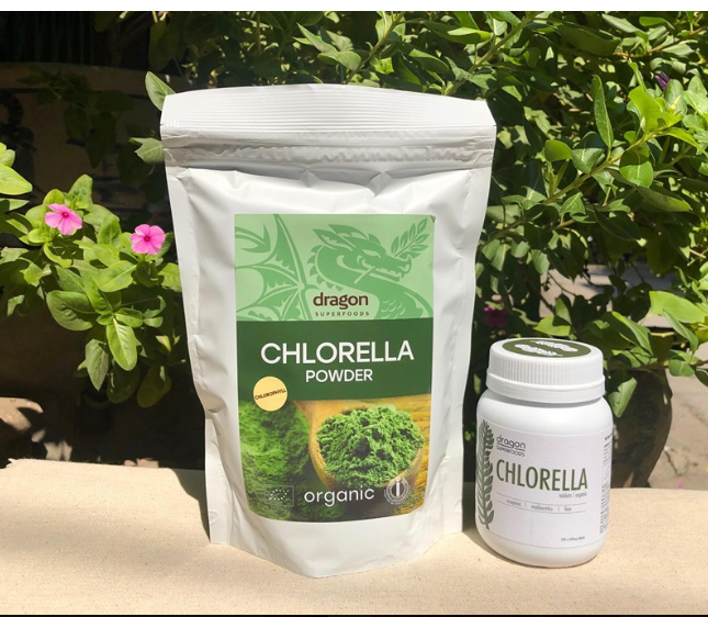 Bột tảo Chlorella hữu cơ 200g Dragon Superfood