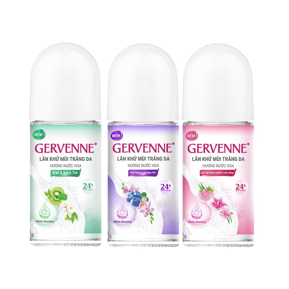 Lăn khử mùi hương nước hoa Gervenne 50ml (3 mùi)