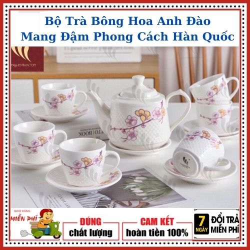 BỘ TÁCH TRÀ GỐM SỨ CAO CẤP NHIỀU MẪU - BỘ GỒM 1 BÌNH 6LY + 7 ĐĨA. BỘ ẤM CHÉN TRÀ CAO CẤP GIÁ RẺ.
