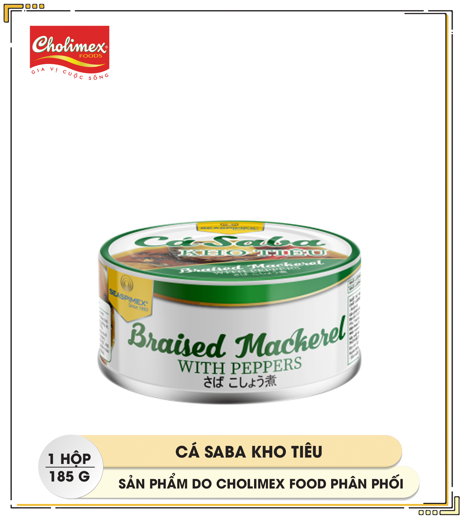 Cá Saba kho tiêu Seaspimex 185g