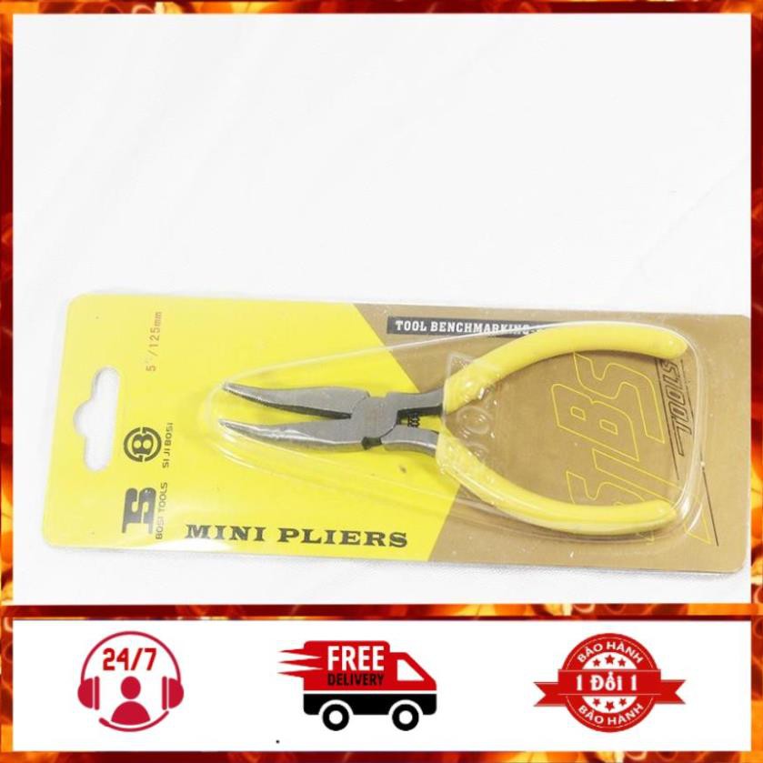 Kìm mỏ cong nhọn Bosi 5 inch