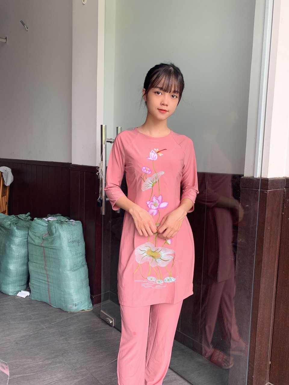 [HCM]bộ thun cách tân đi chùa mẫu mới
