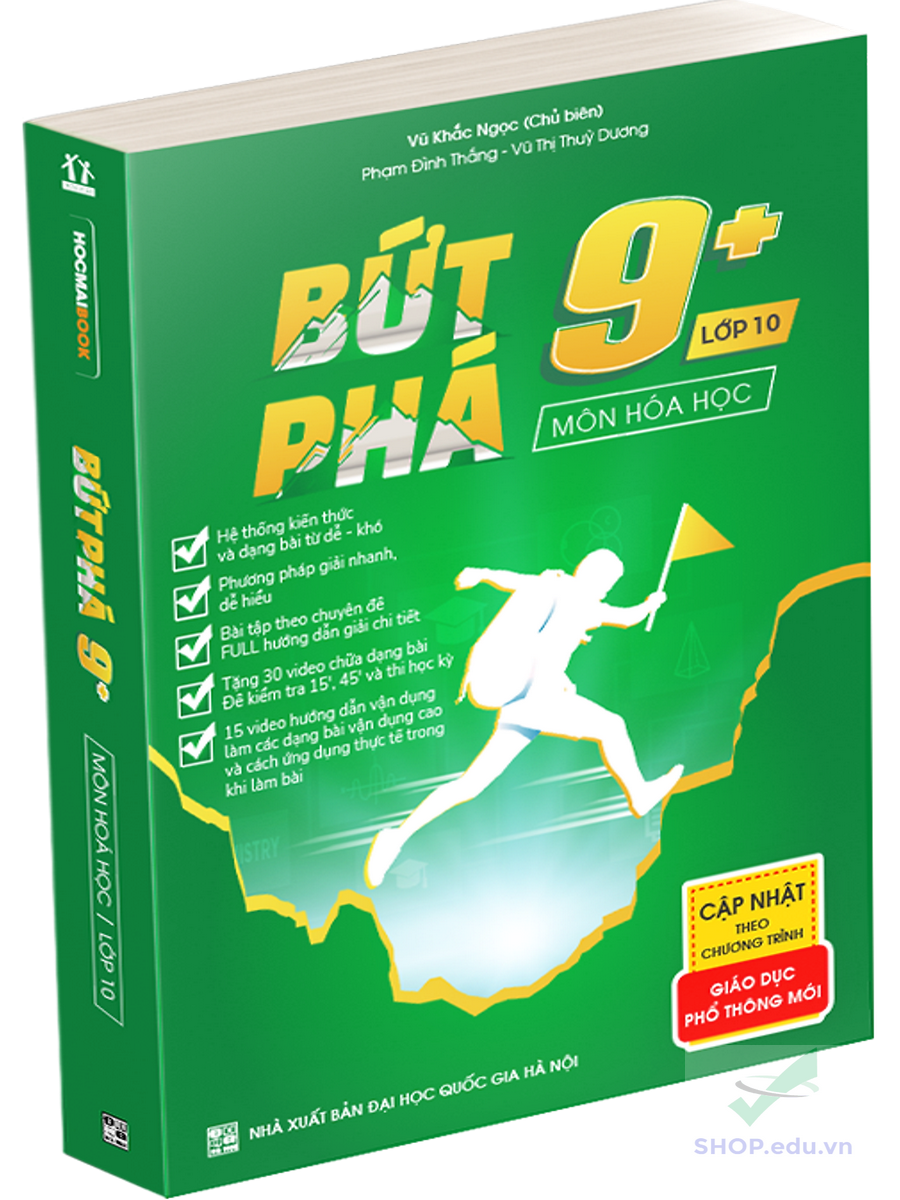 Combo 3 cuốn Bứt phá 9+ lớp 10 môn Toán, Lí, Hóa (theo chương trình GDPT 2018) - NTbooks