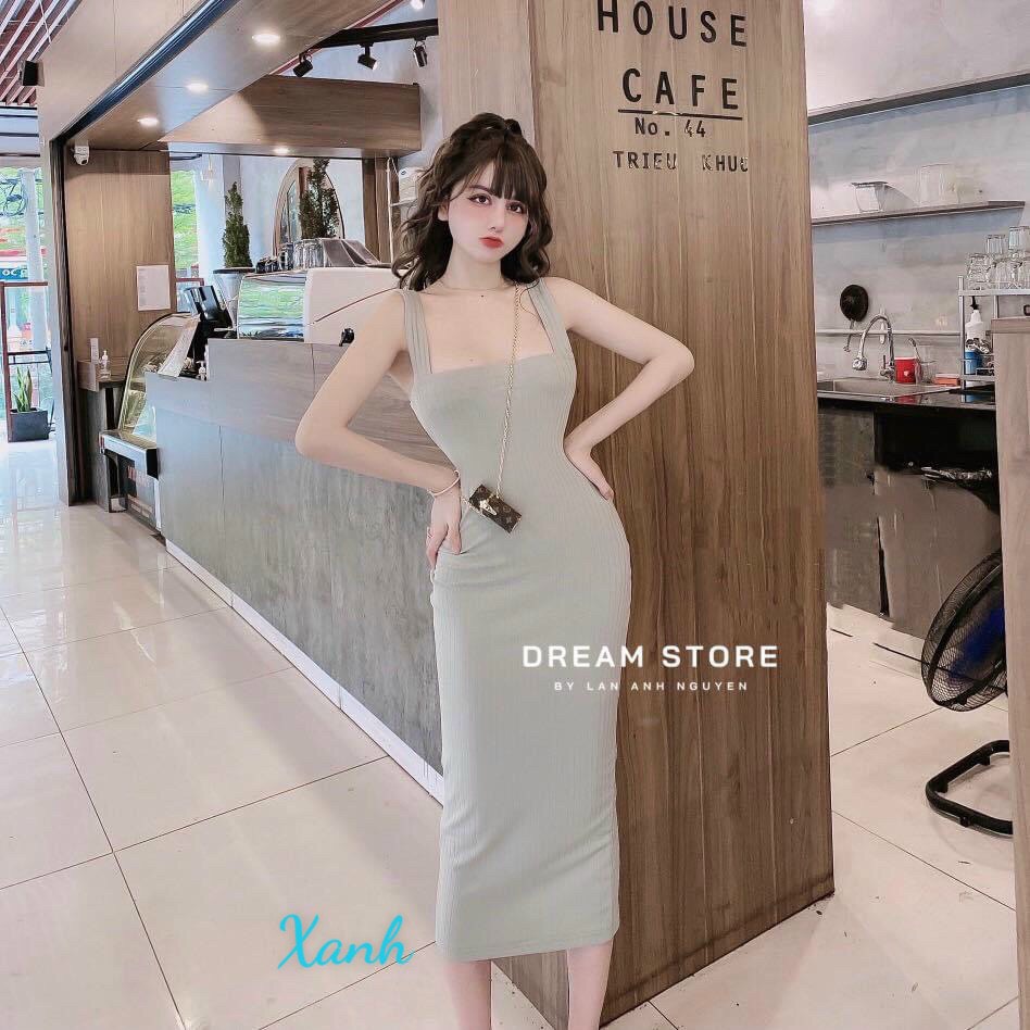 Đầm 2 dây form dài, đầm nữ maxi bảng to (Freesize)