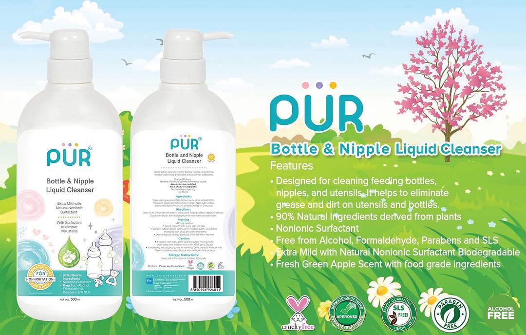 Túi nước rửa bình sữa Pur 450ml (2403)