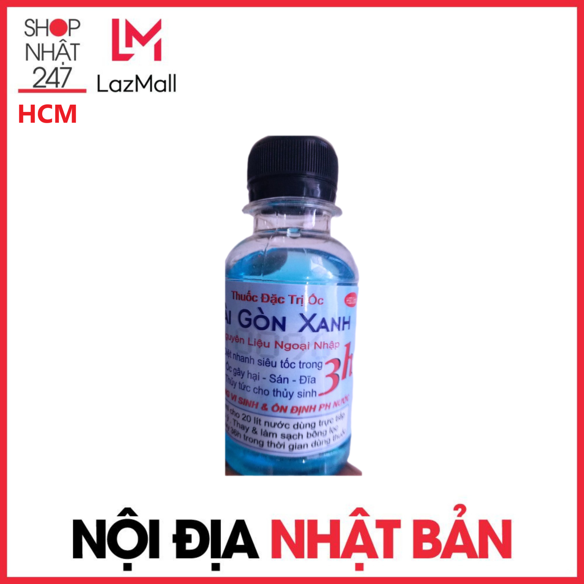 Thuốc diệt ốc hại cho hồ thủy sinh ,cá cảnh sài gòn xanh 100ml