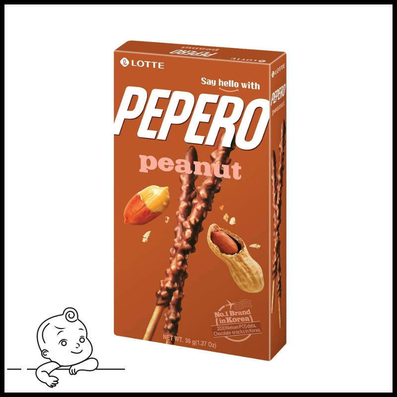 Bánh que Lotte Pepero - Combo 4 - Choco Cookie, Peanut, Original & White Cookie