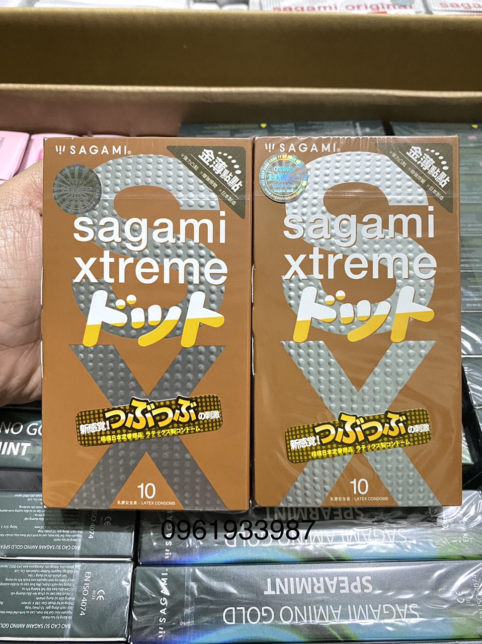( Hộp 10C) Bao Cao Su Sagami Xtreme Feel Up Gai Sần Kéo Dài Thời Gian Nhật Bản