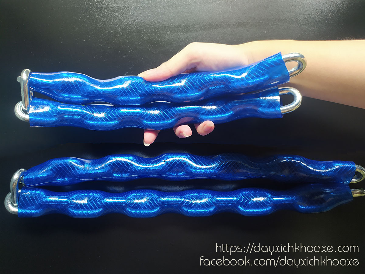 Wire chain lock motorcycle Aurae - DX1B (chain 8mm - Blue - 82cm)