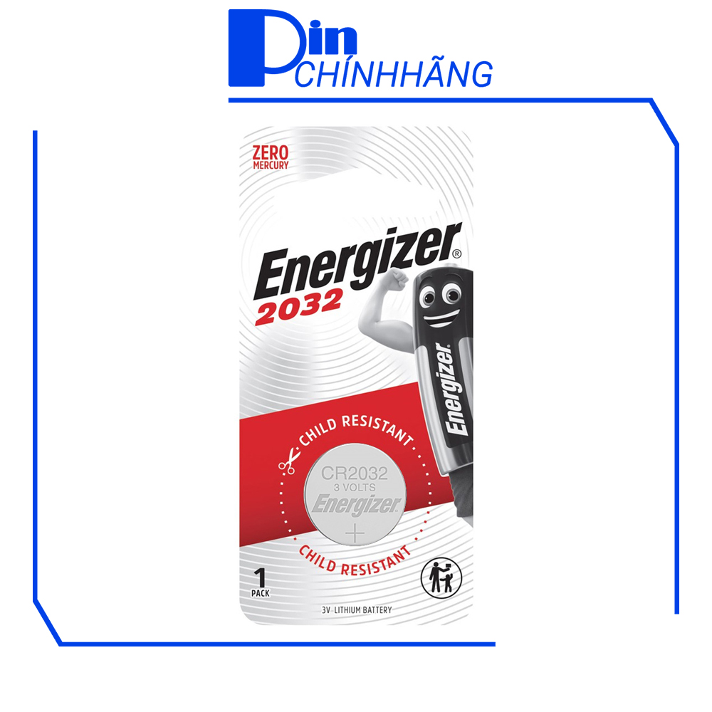 Pin Energizer 2032 3V - Pin remote xe máy, xe hơi, cmos pc, đồng hồ