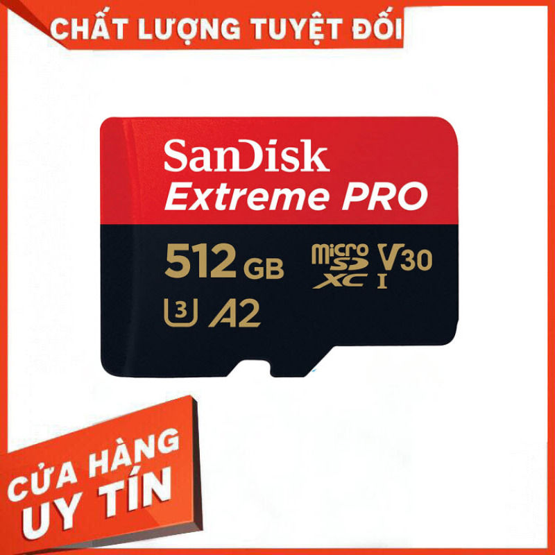 [SIÊU KHUYỄN MÁI] Thẻ Nhớ MicroSDXC SanDisk Extreme Pro V30 A2 512GB 170MB/s SDSQXCZ-512G-GN6MA - Bảo Hành 5 Năm