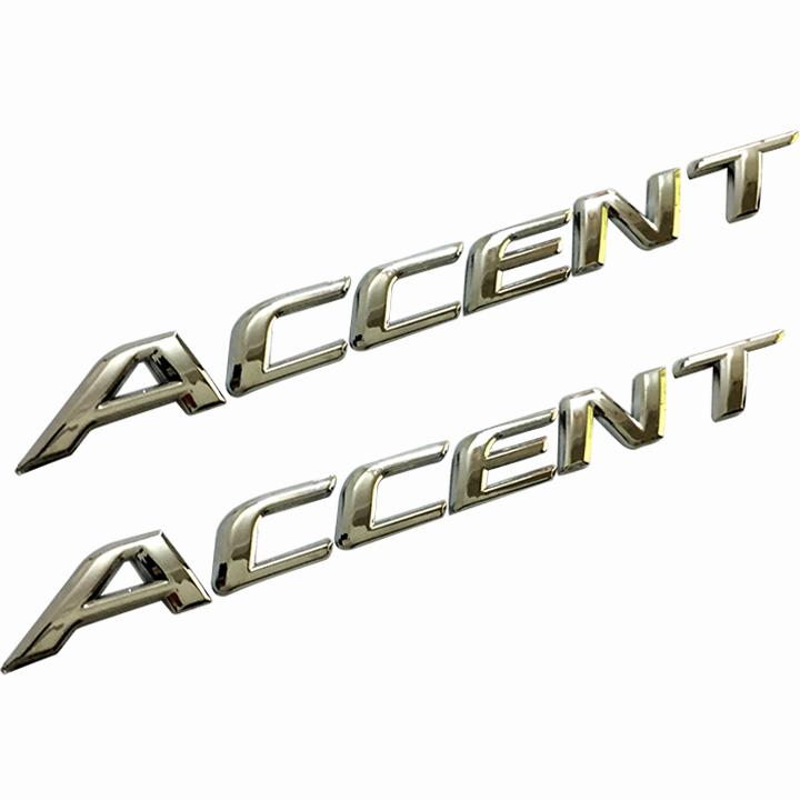 Tem logo chữ nổi ACCENTdán đuôi xe