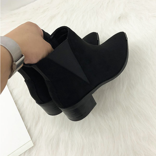 Giày Boot Nữ,Bốt cao cổ da lộn Đồ Da Thành Long TLG 20417