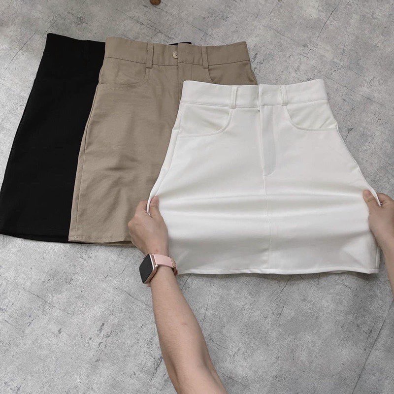 Chân váy chữ A chất kaki kiểu dáng basic m506