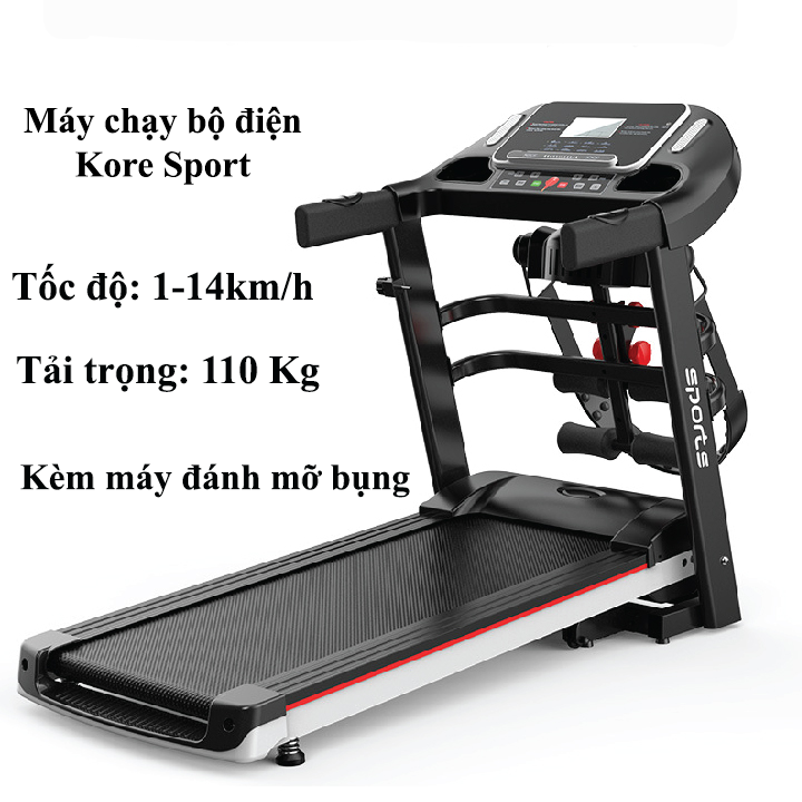 Máy Chạy Bộ điện đa năng mẫu mới đánh mỡ bụng tốc độ 14km/h gấp gọn thông minh máy tập thể dục tại nhà, Máy chạy thể dục