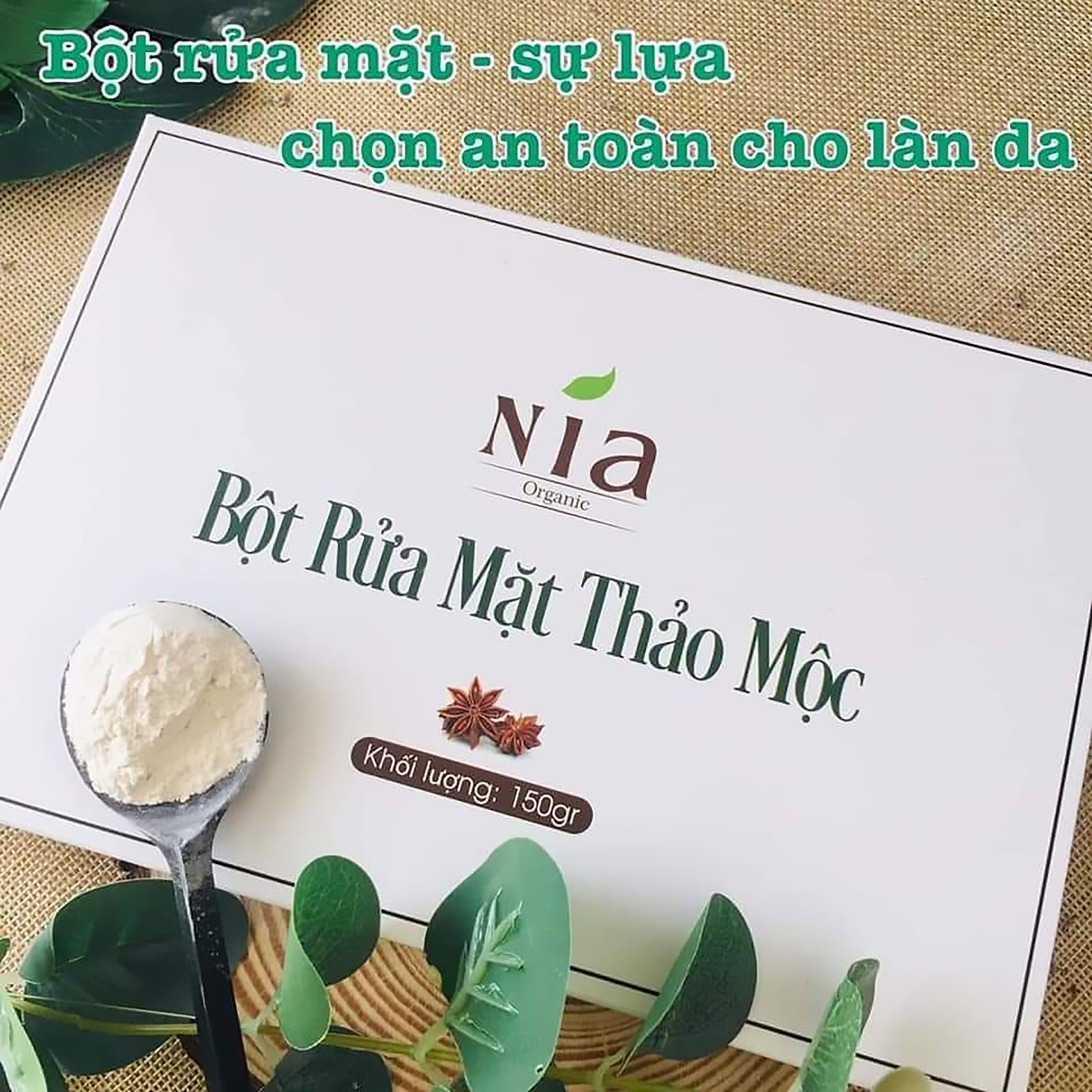 Bột rửa mặt Nia Organic