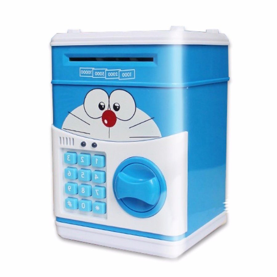Két Sắt Mini Cho Bé, Két Sắt Thông Minh Cho Bé, Cây Atm Giữ Tiền Cho Bé - Thân Thiện - Ngộ Nghĩnh (Loại To) Tặng Kèm 4 Bin Aa | Lazada.Vn