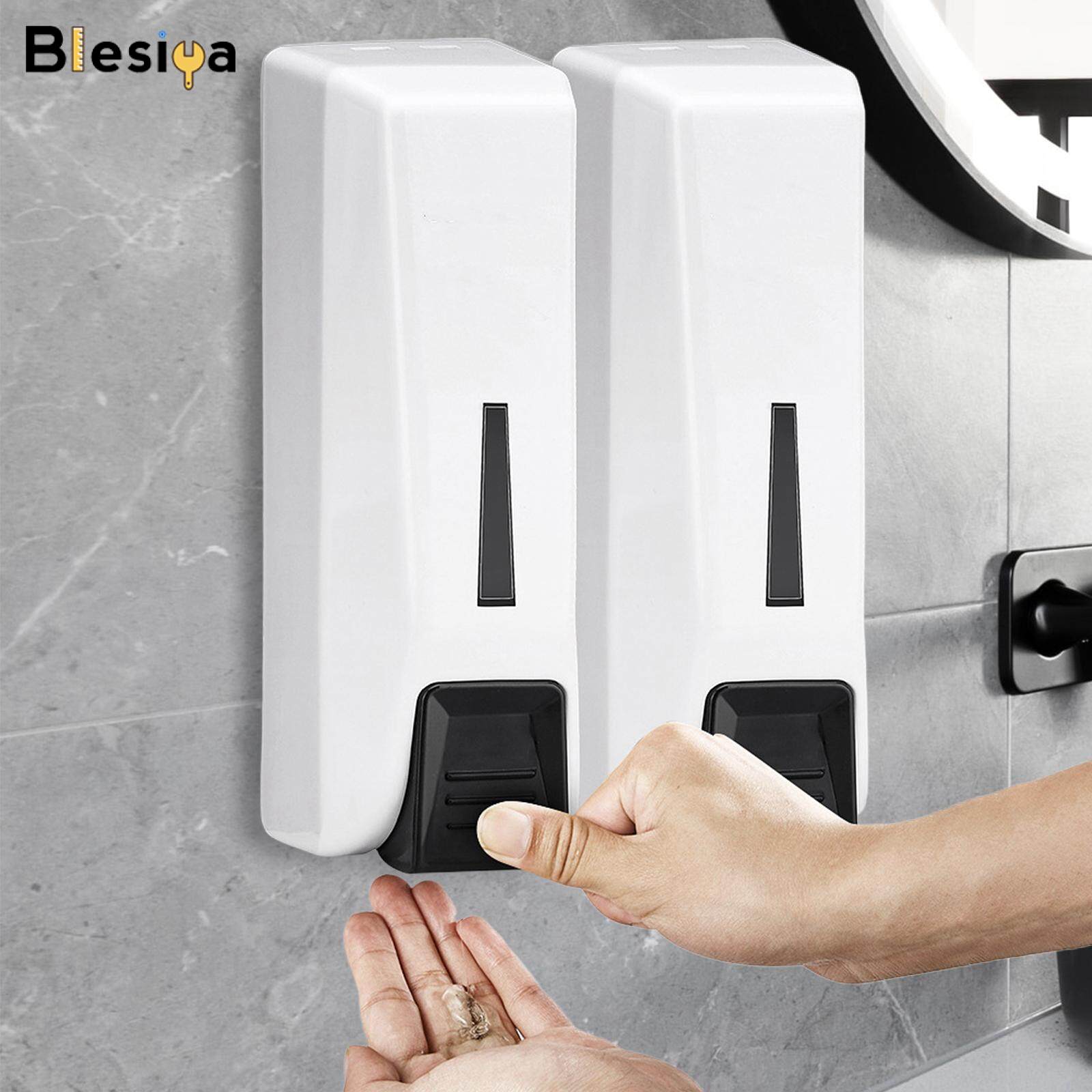 Blesiya Wall Manual Soap Dispenser Nail Free for Food Stalls Restaurants Airports