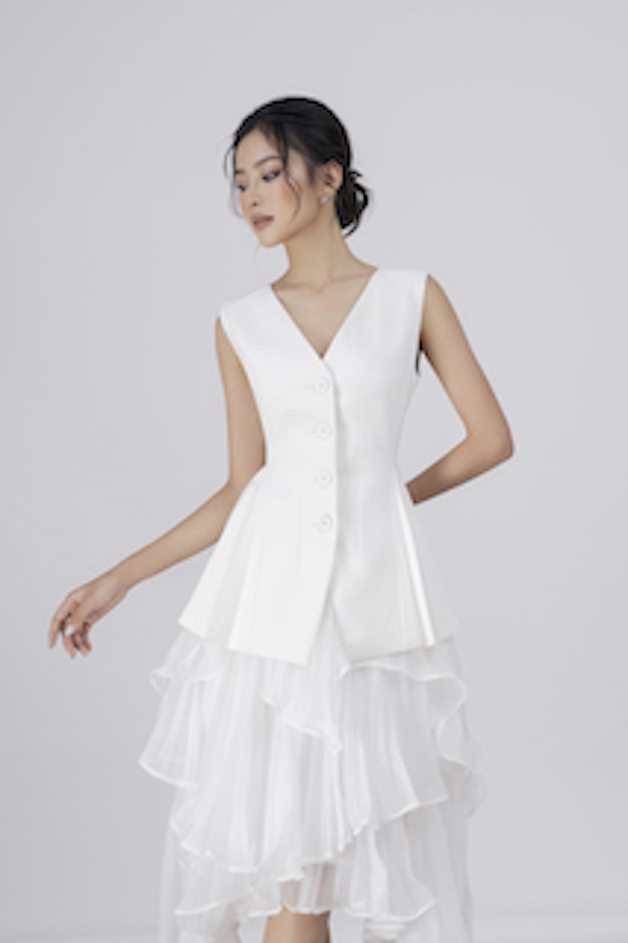 Des Fleurs chân váy dập li - Iris Pleated Skirt