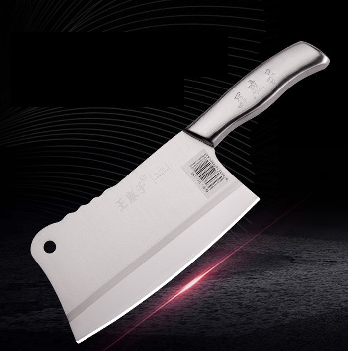 (có hộp ) Dao Chặt xương inox Cao Cấp Slicer Knife - DAO CHẶT XƯƠNG LƯỠI THÉP CỰC BÉN SLICE KNIFE CẦM CHẮC TAY - dao chat xuong heo gà - dao chặt thịt lưỡi thép  - dao thái thịt thép không rỉ -