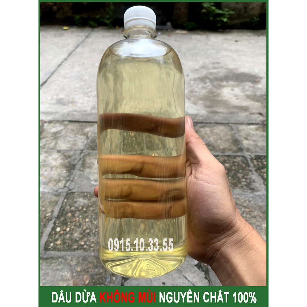 1 lít - dầu dừa bến tre không mùi , nguyên chất 100%
