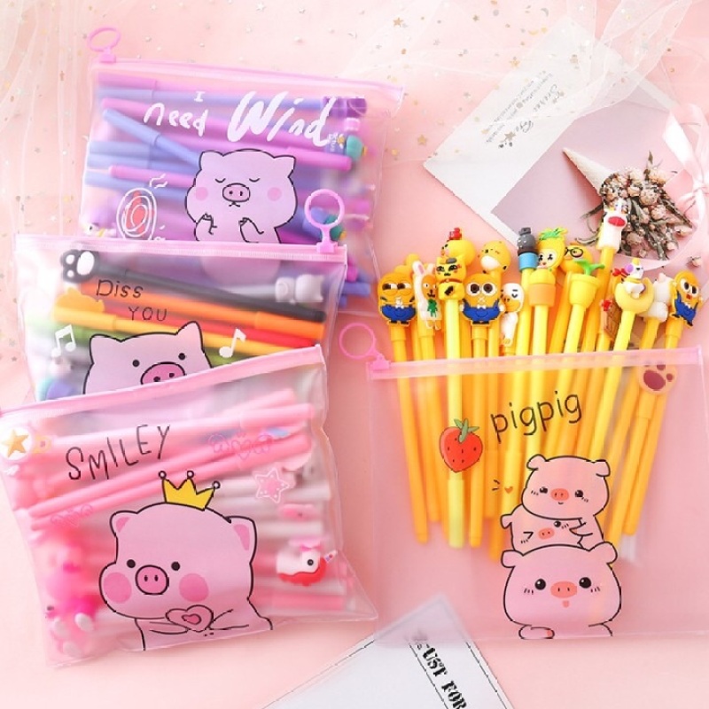 Mua Bút Viết Nhiều Màu (Mực Đen - tặng Túi Zip)