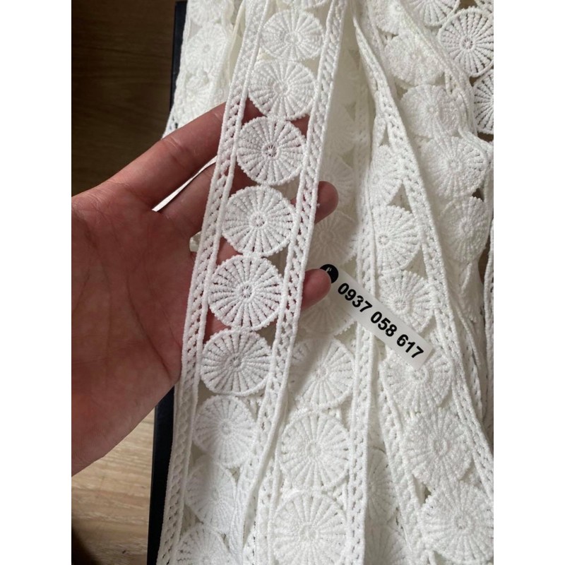 Ren viền ( ren cotton , ren chỉ ) . trang trí