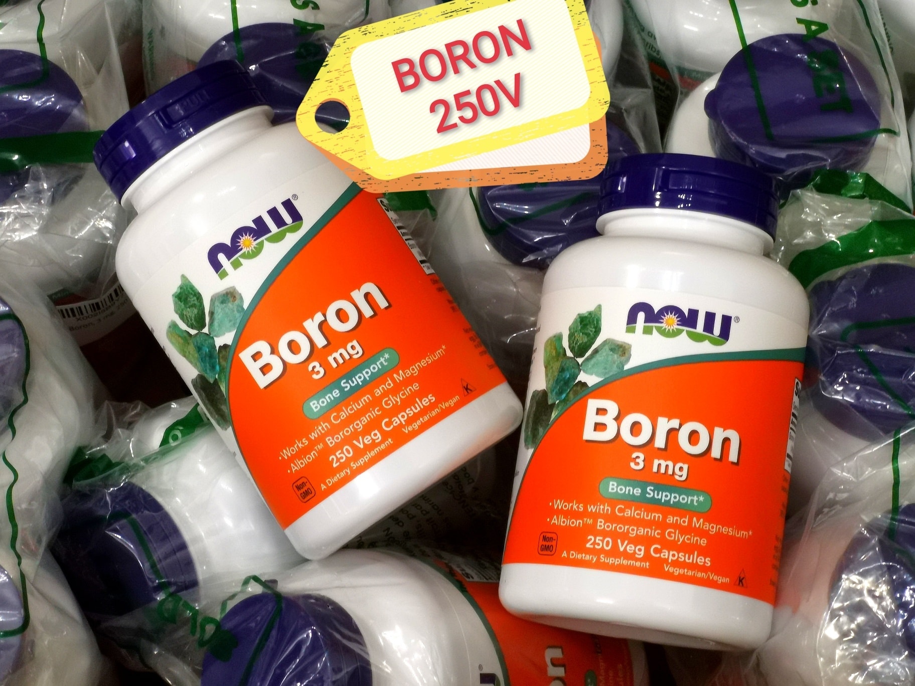 Thực Phẩm Bổ Sung NOW Boron 3mg 250 Viên