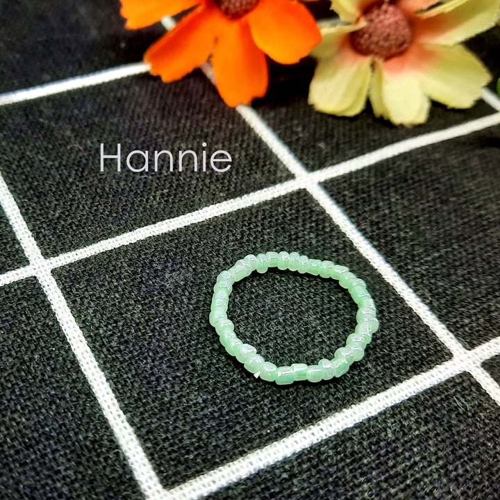 Nhẫn nữ hạt cườm handmadeđơn giản (Đỏ/Trắng/Xanh lá/Xanh biển/Xanh tím/Peacock)