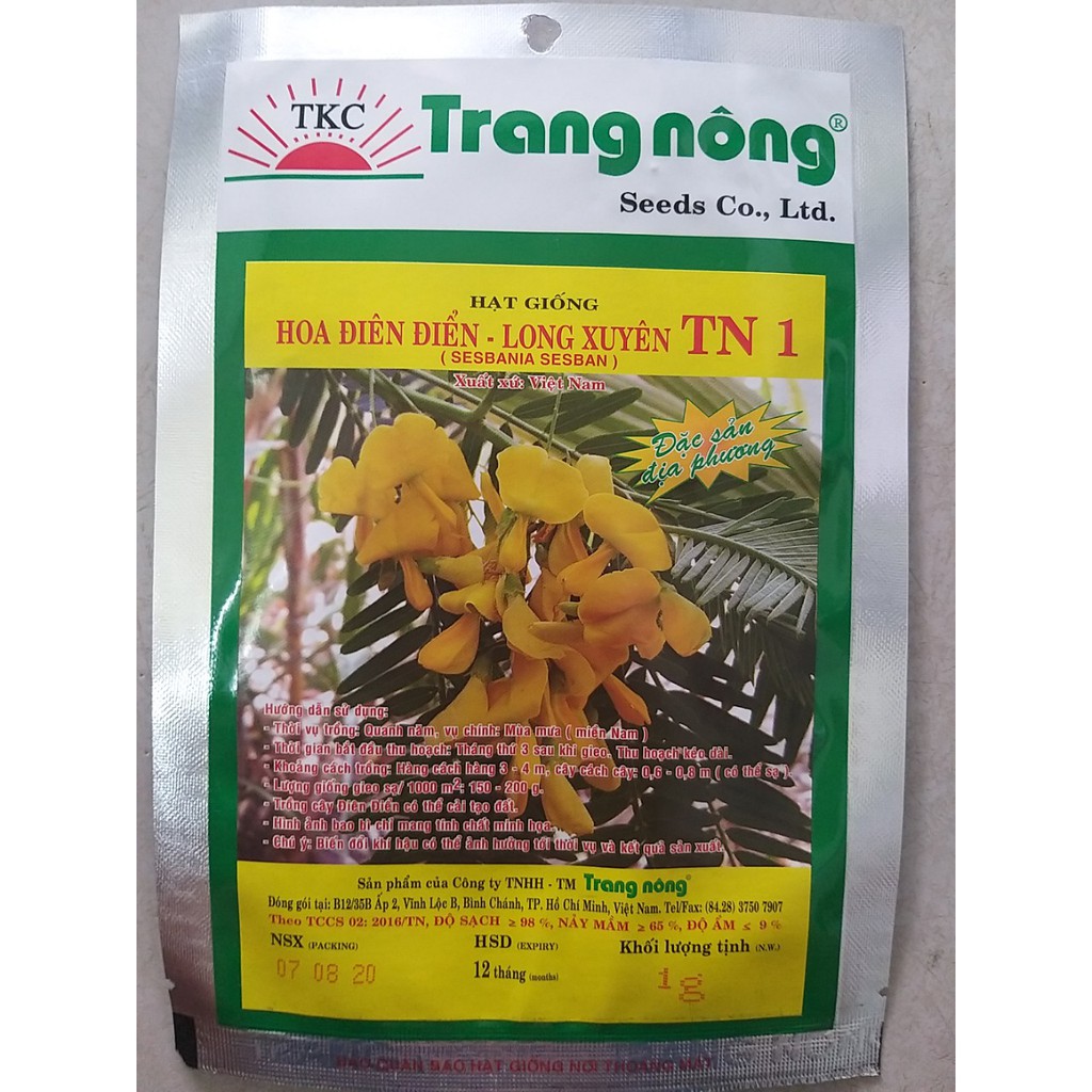 Hạt giống hoa điên điển - Long Xuyên TN1 Trang Nông