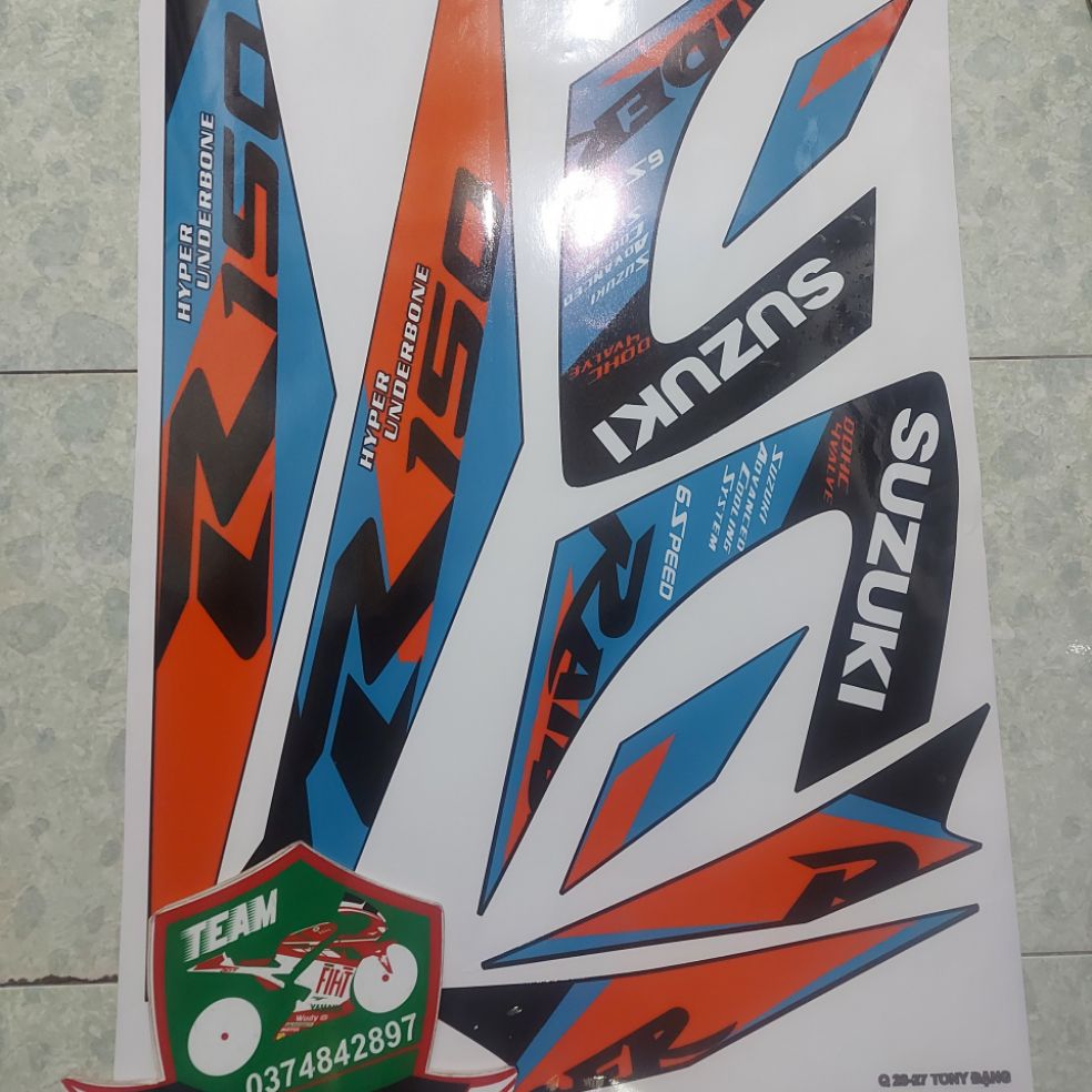 [HCM]Tem xe raider xăng cơ  tem rời cao cấp hót  đẹp