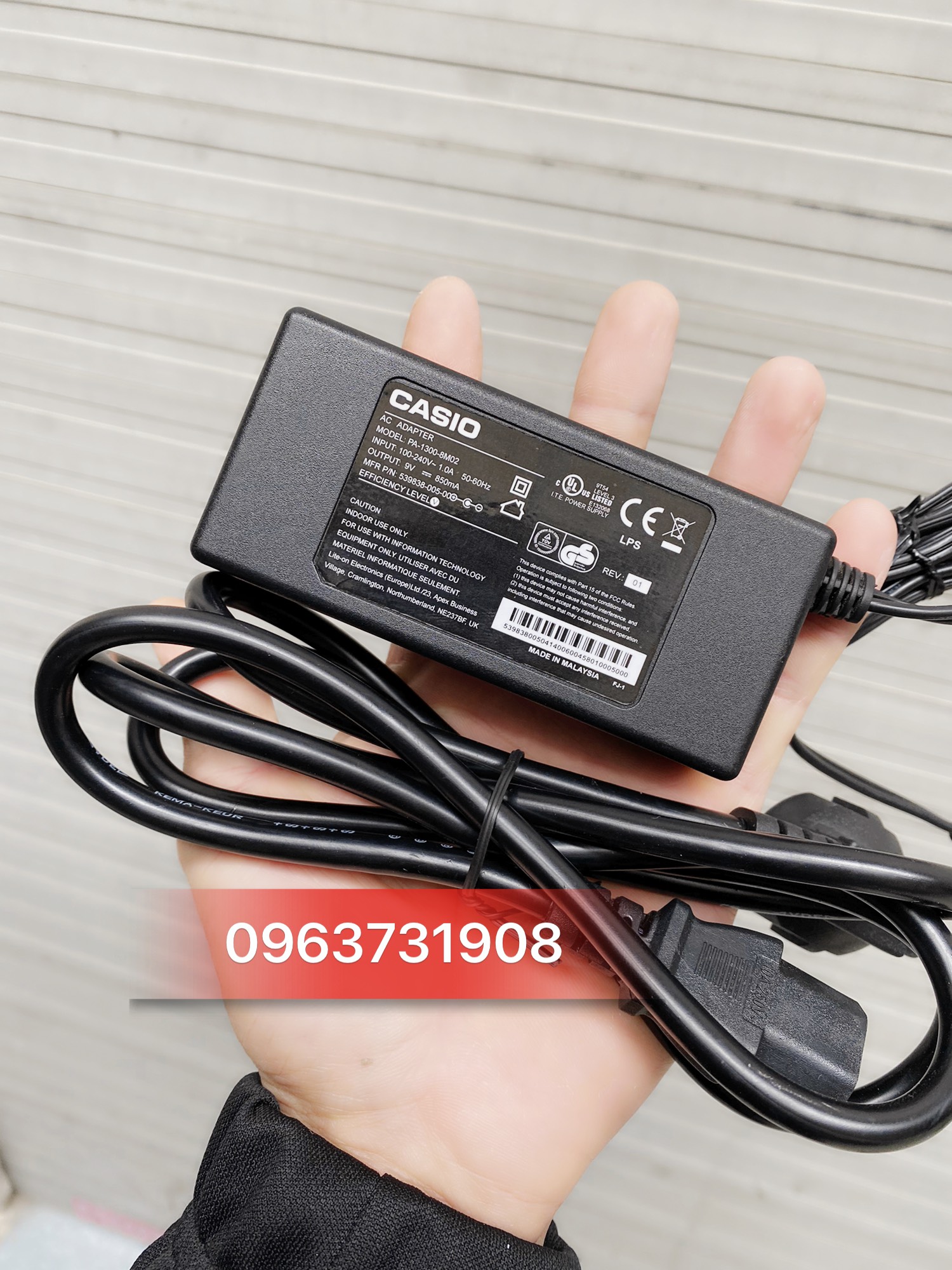 Dây nguồn đãn casio CTK-520L nguyên bản Casio phân phối