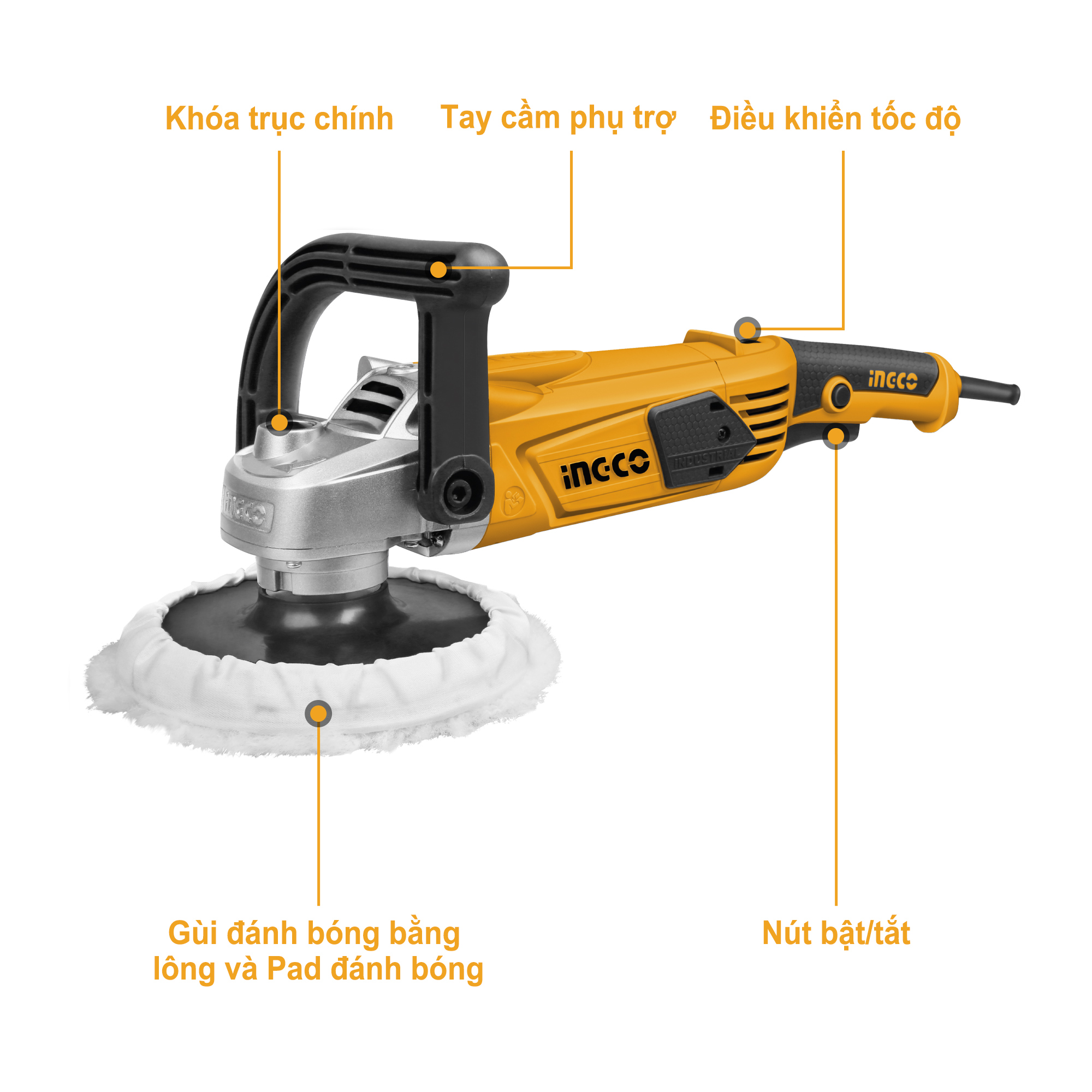 Máy đánh bóng 1400W INGCO AP14008
