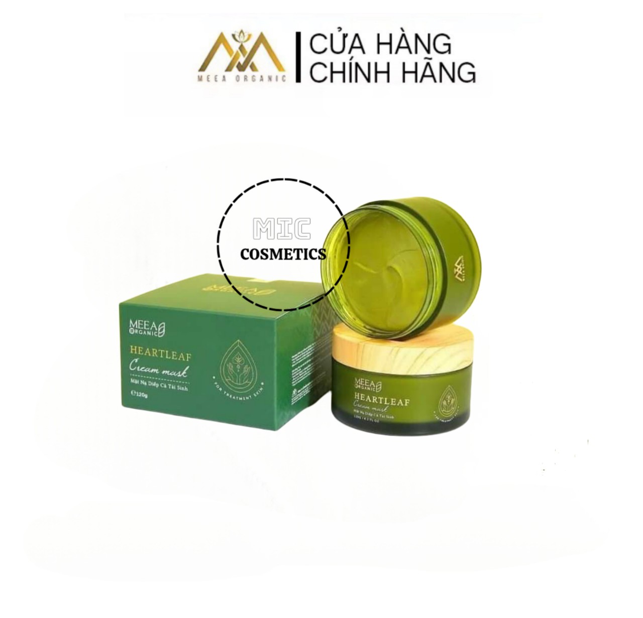 Mặt nạ diếp cá tái sinh Meea Organic 120g - Mask Diếp Cá Chính Hãng
