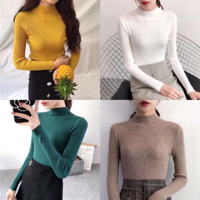 Áo len Quảng Châu cổ cao